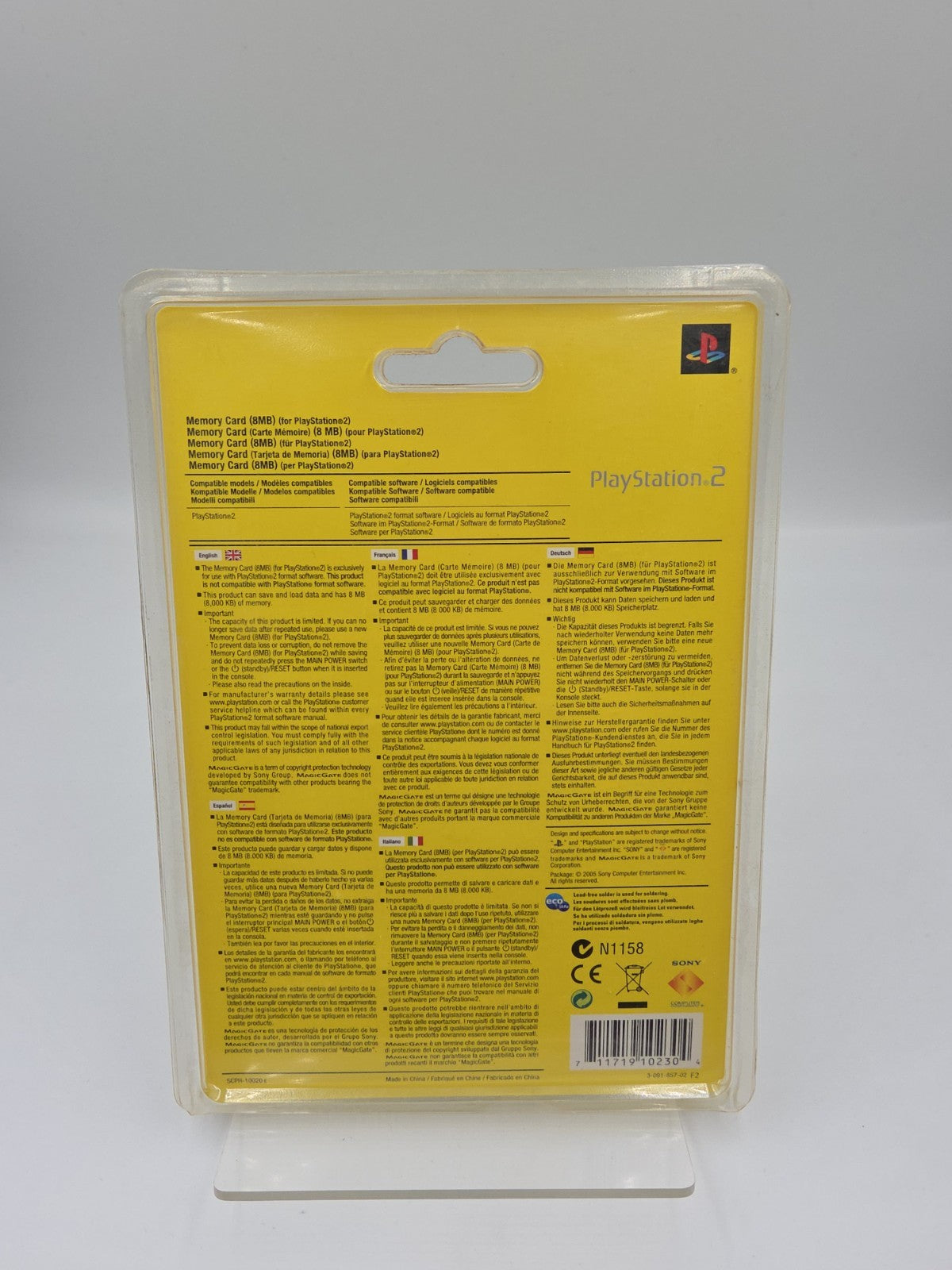 PS2 Sony Playstation 2 Memory Card Sealed Black Schwarz SCPH-10020 E OVP