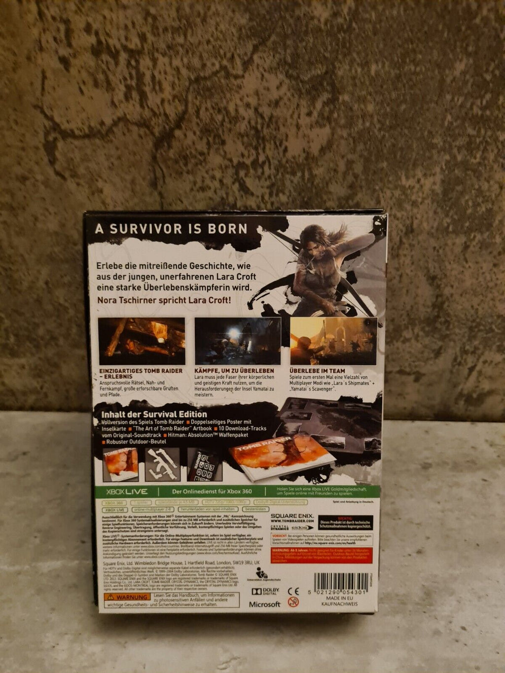 XBOX360 Tomb Raider Survival Edition Limited Edition OVP - T-Retro-Games 