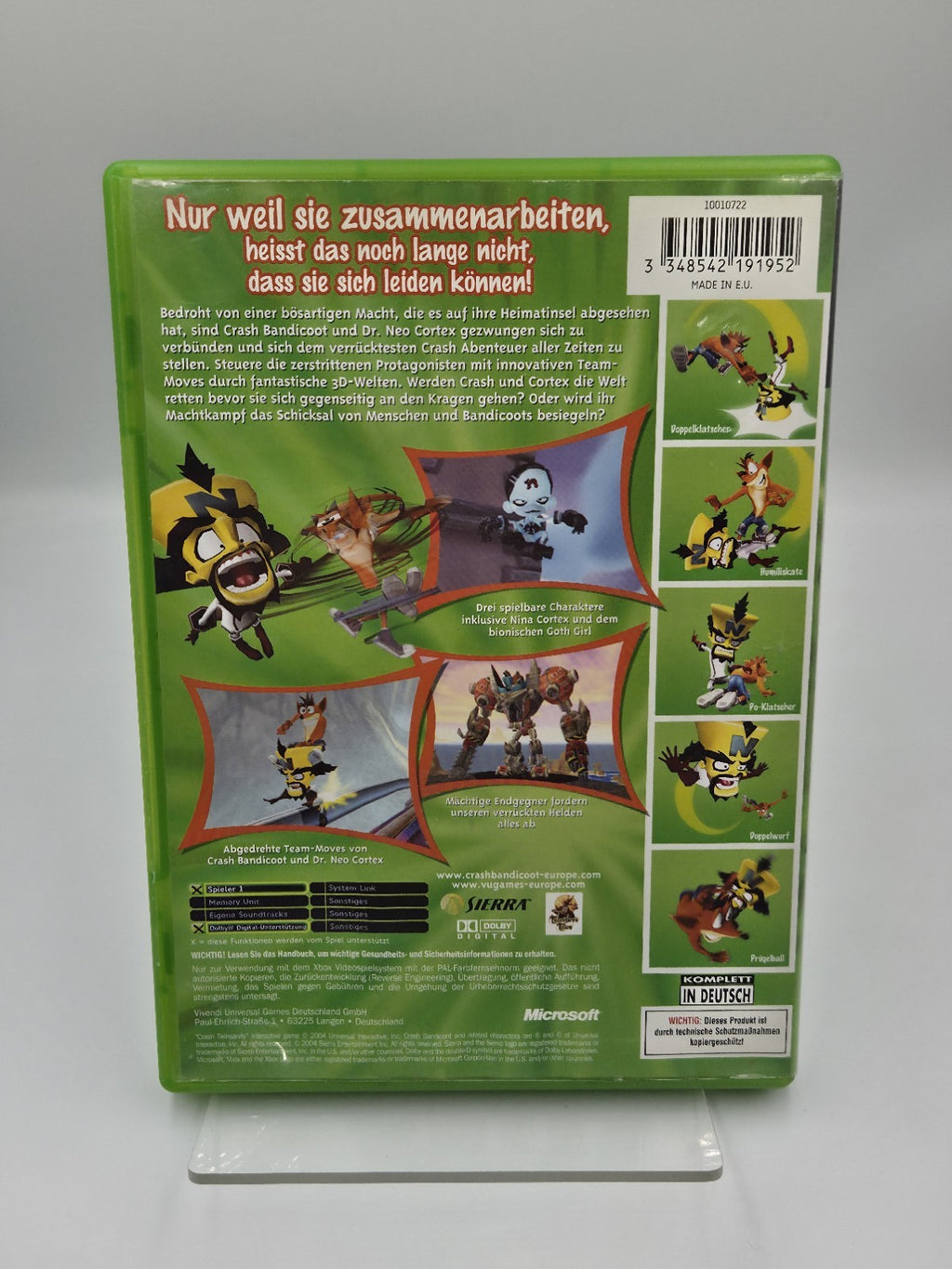 XBOX Spiel Crash Twin Sanity mit OVP und Anleitung Deutsch