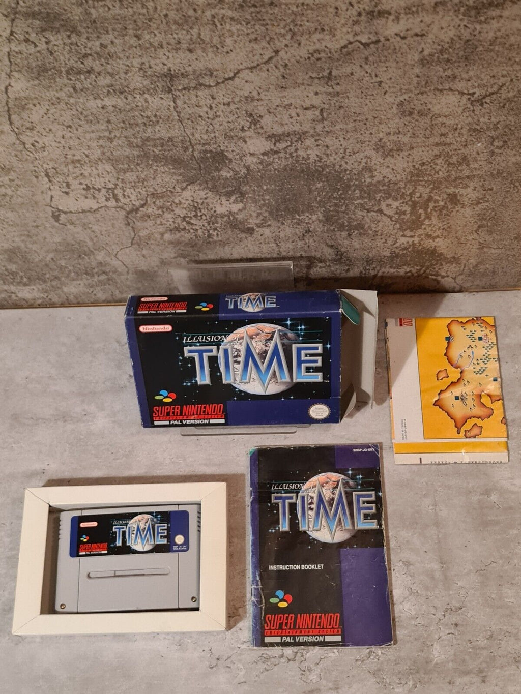 SNES Super Nintendo Illusion of Time mit OVP und Anleitung + Karte UKV - T-Retro-Games 