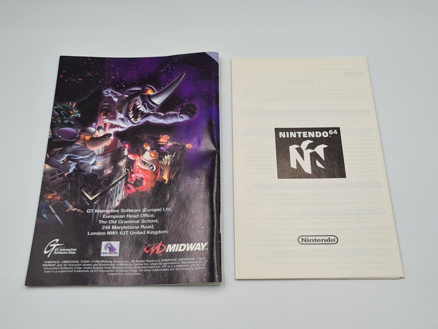 N64 Nintendo 64 Rampage 2 Universal Tour mit OVP und Anleitung EUR - T-Retro-Games 