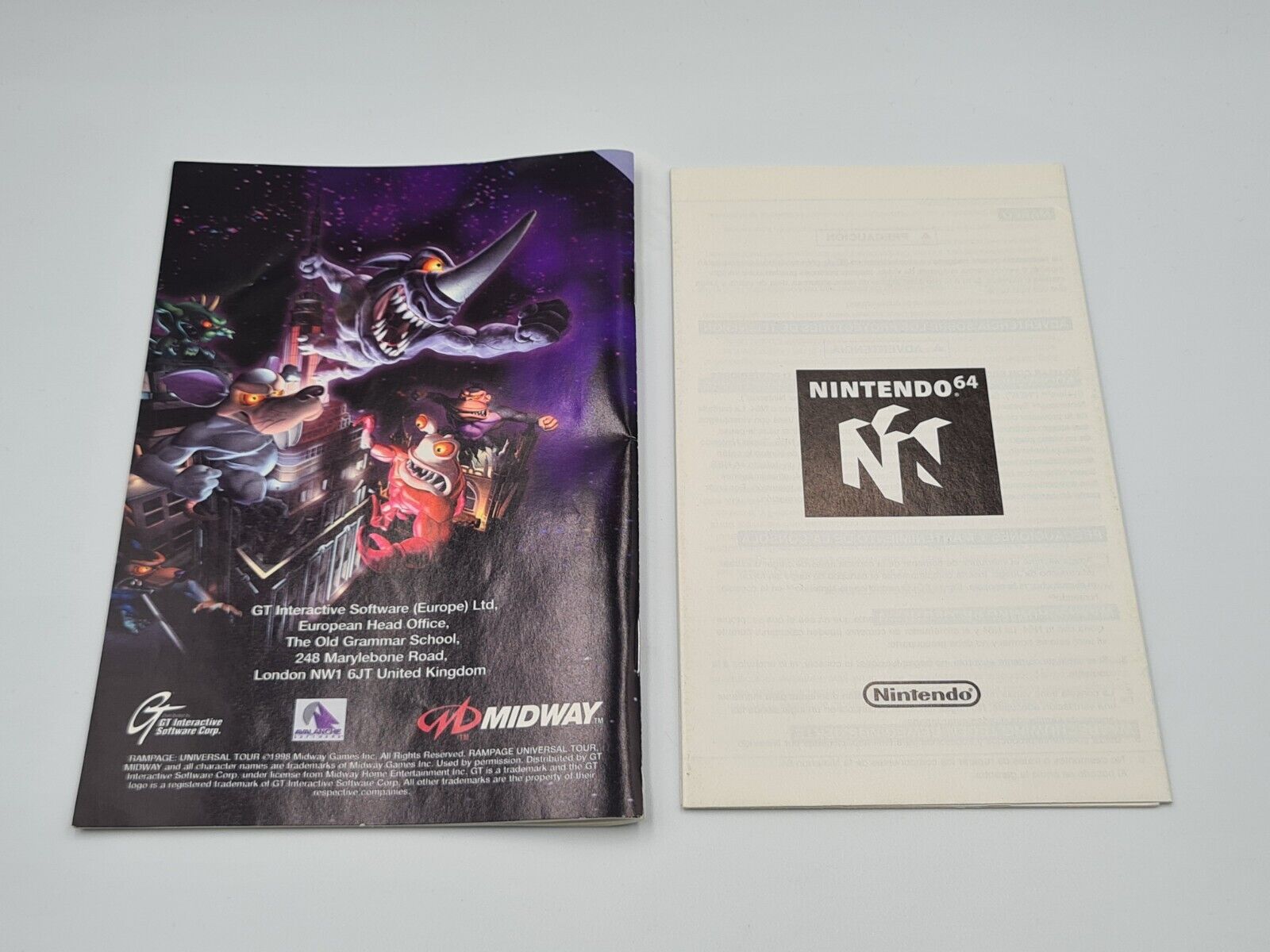 N64 Nintendo 64 Rampage 2 Universal Tour mit OVP und Anleitung EUR - T-Retro-Games 
