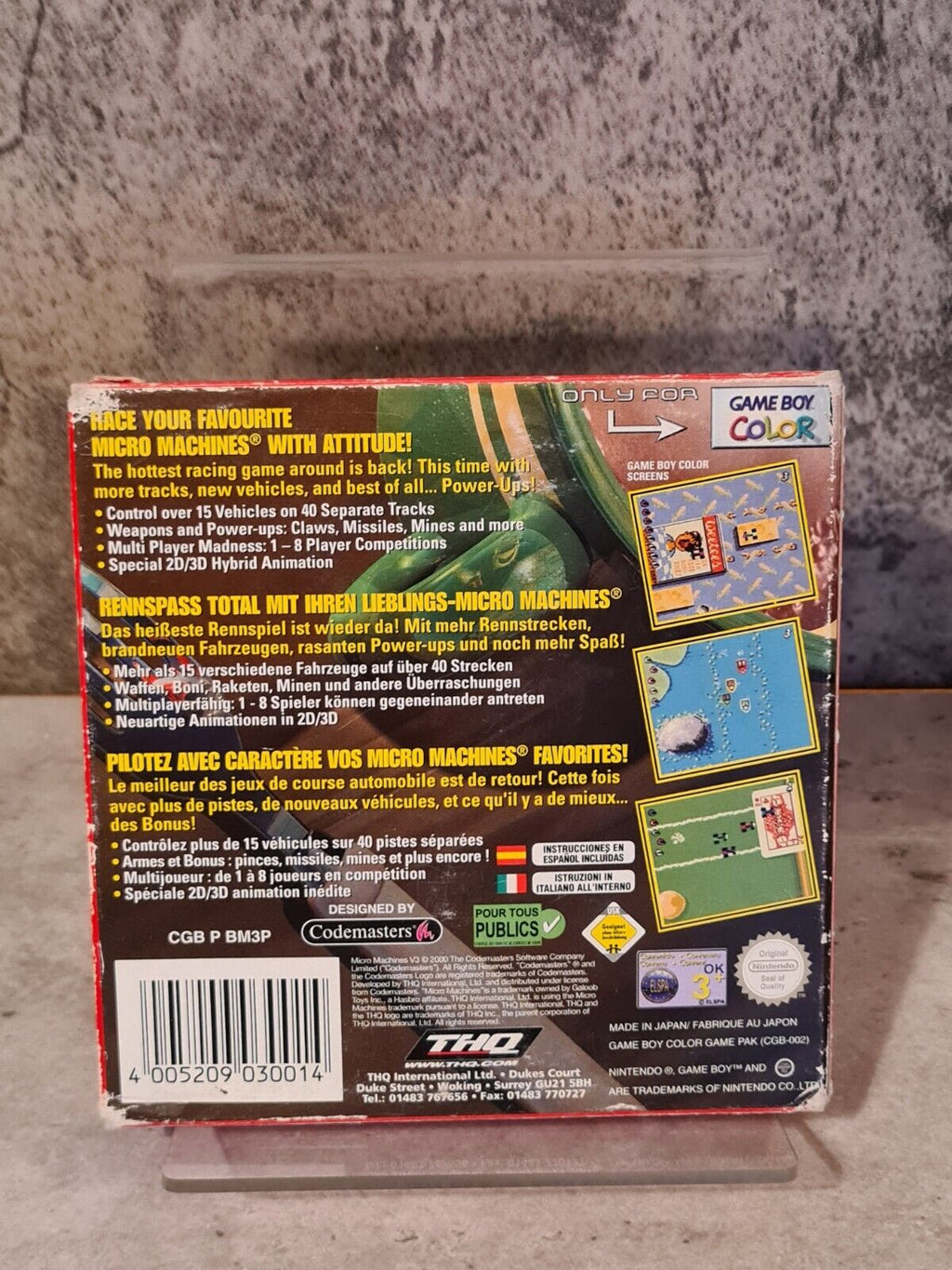 Nintendo Game Boy Color Spiel Micro Machines V3 mit OVP und Anleitung EUR - T-Retro-Games 