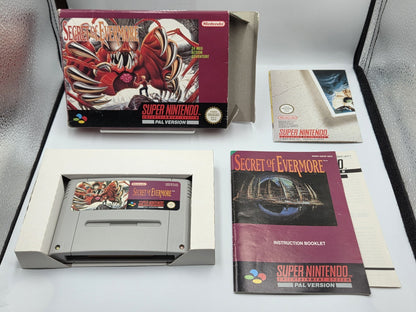 SNES Super Nintendo Secret of Evermore mit OVP und Anleitung + Poster UKV