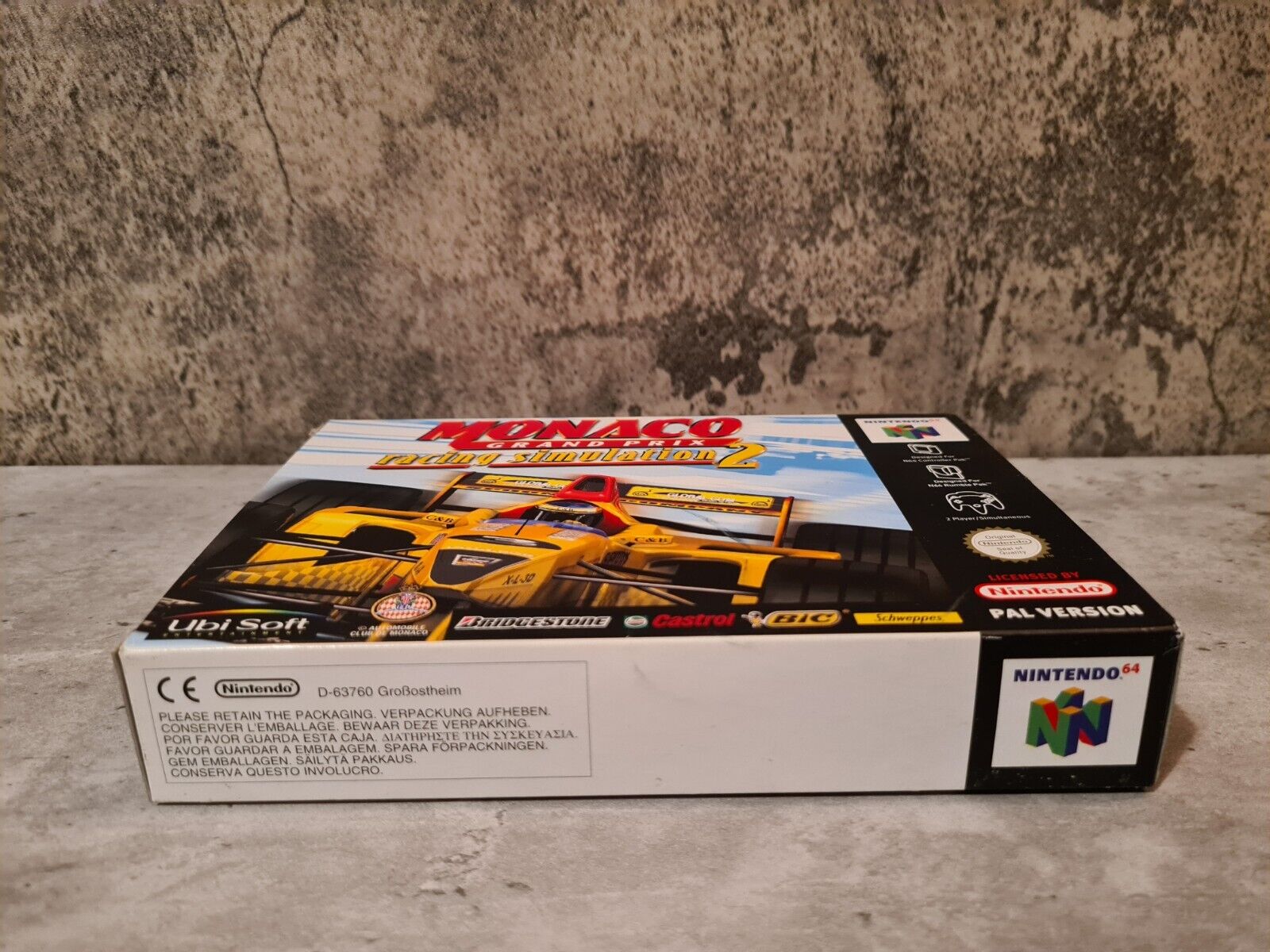 N64 Nintendo 64 Monaco Grand Prix Racing Simulation 2 mit OVP und Anleitung FAH - T-Retro-Games 