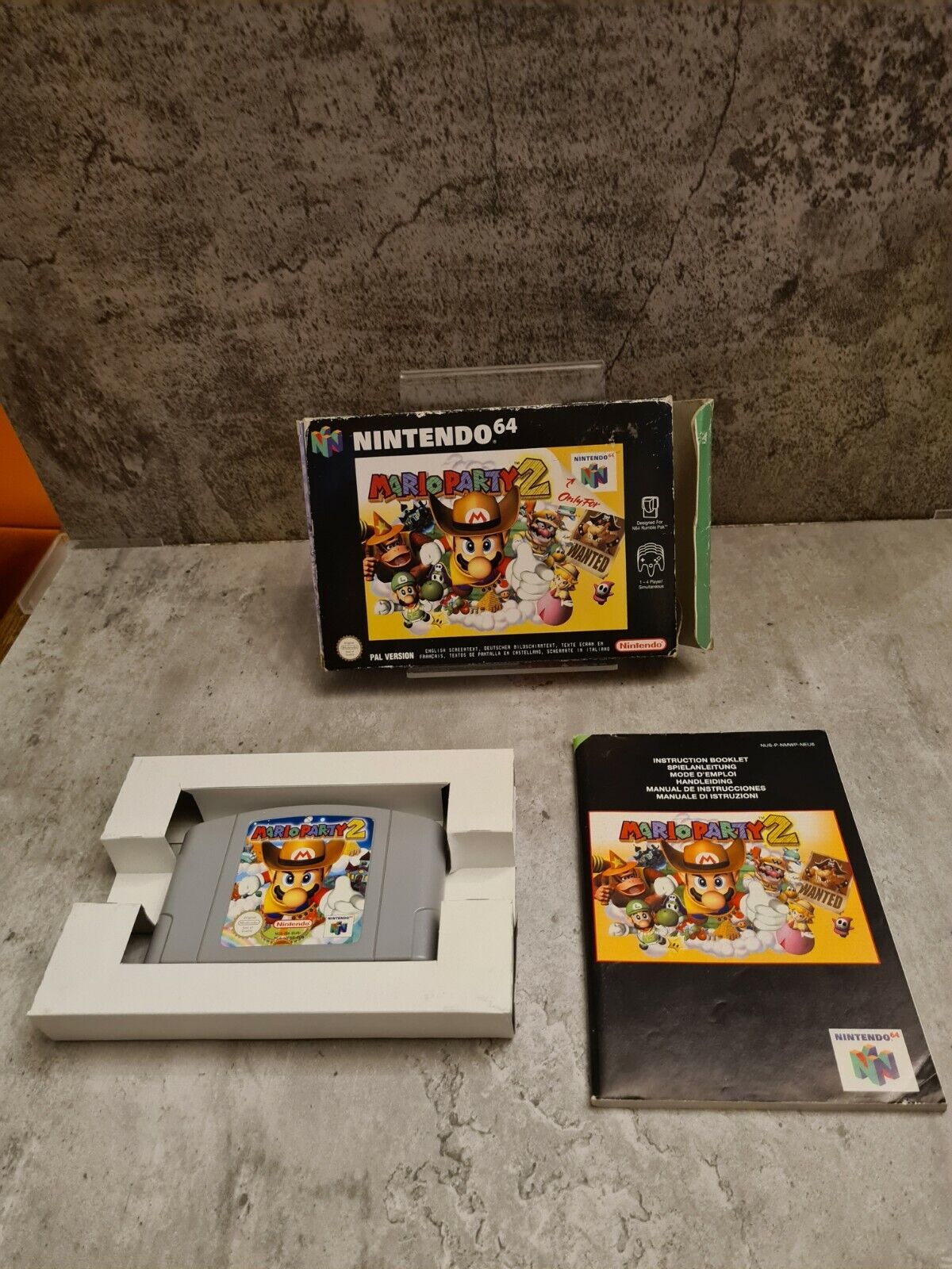 N64 Nintendo 64 Mario Party 2 mit OVP und Anleitung EUR - T-Retro-Games 