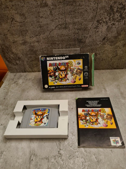 N64 Nintendo 64 Mario Party 2 mit OVP und Anleitung EUR - T-Retro-Games 