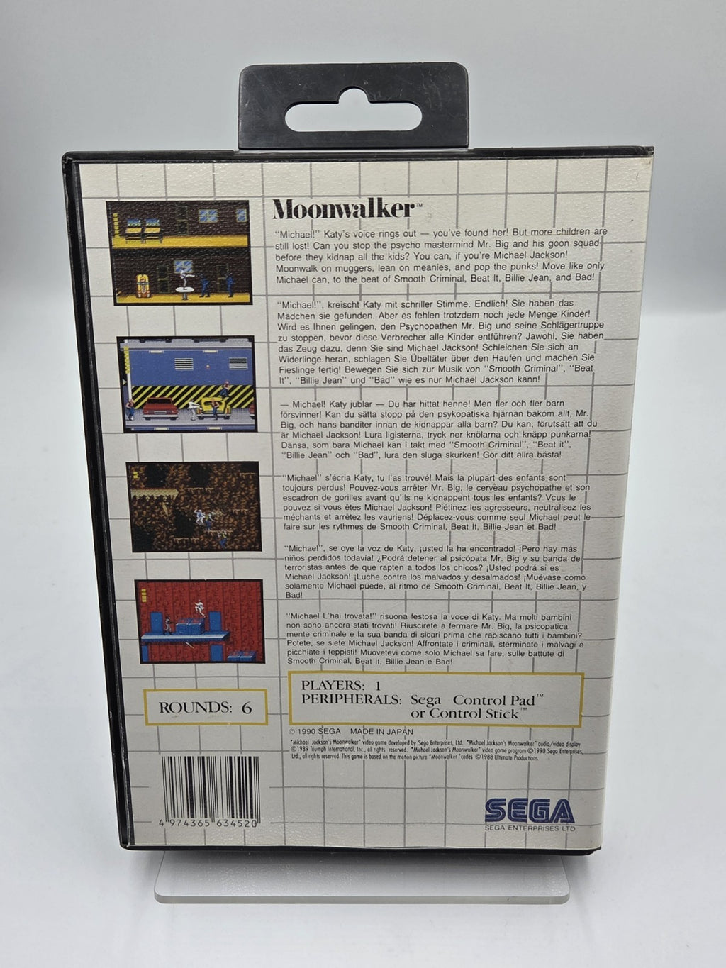Sega Master System Michael Jackson's Moonwalker mit OVP und Anleitung 