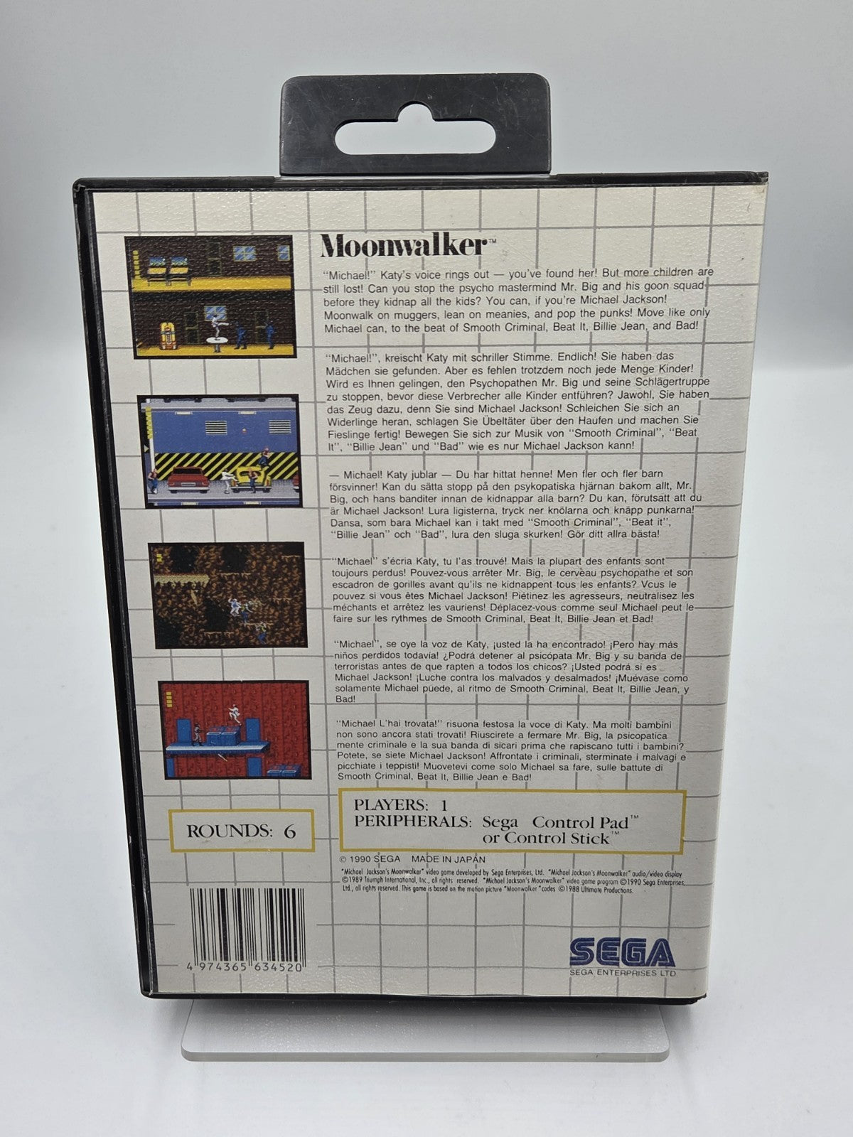 Sega Master System Michael Jackson's Moonwalker mit OVP und Anleitung 