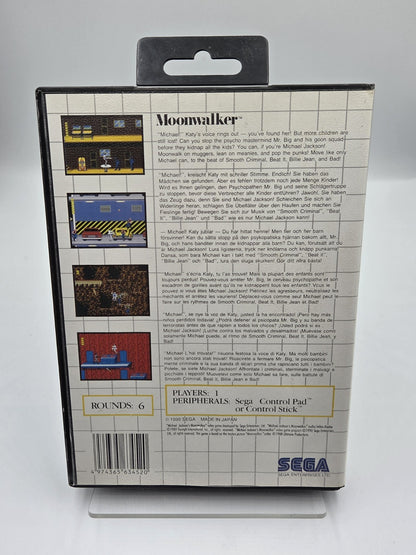 Sega Master System Michael Jackson's Moonwalker mit OVP und Anleitung 