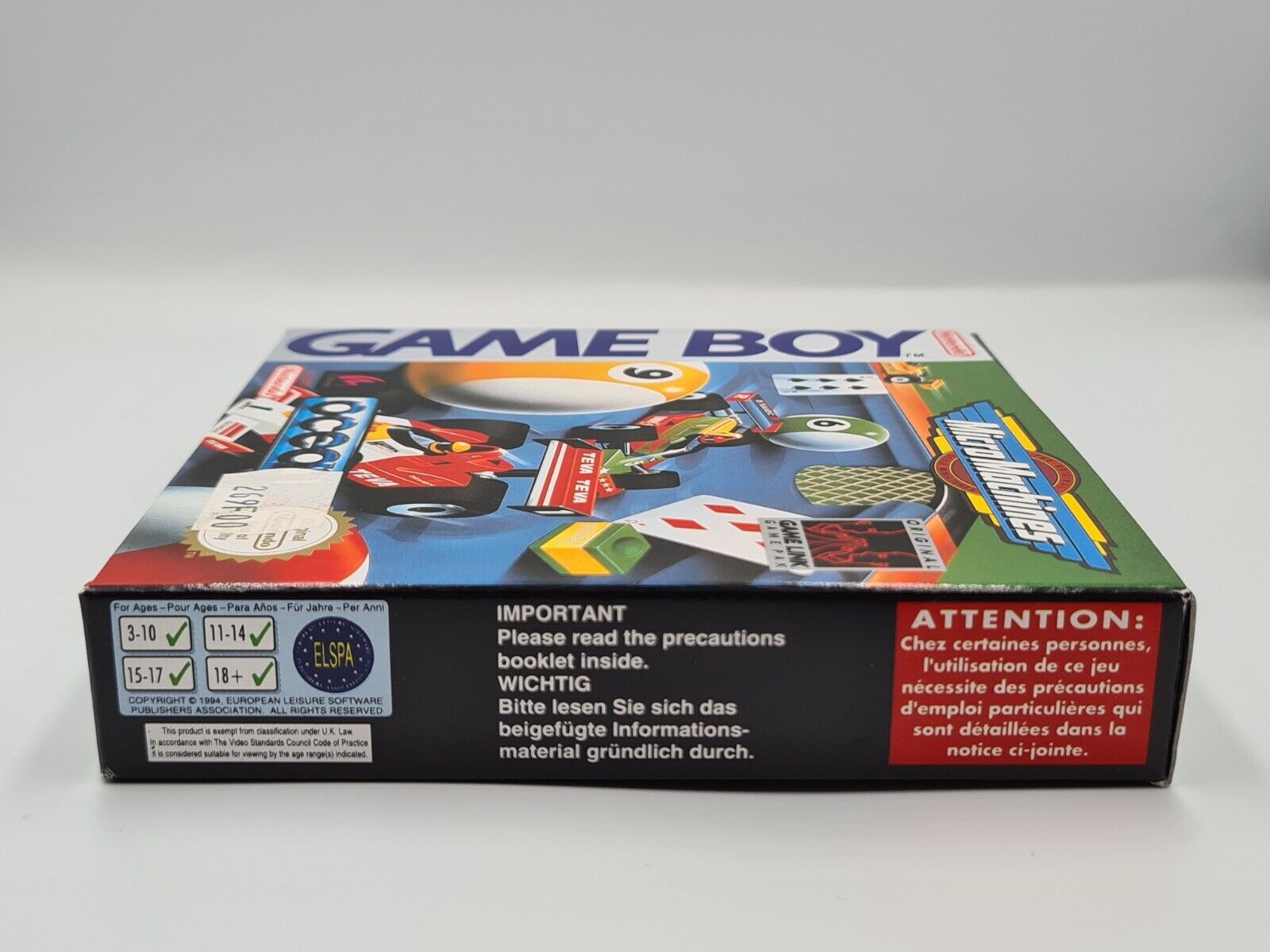 Nintendo Game Boy Micro Machines mit OVP und Anleitung EUR - T-Retro-Games 