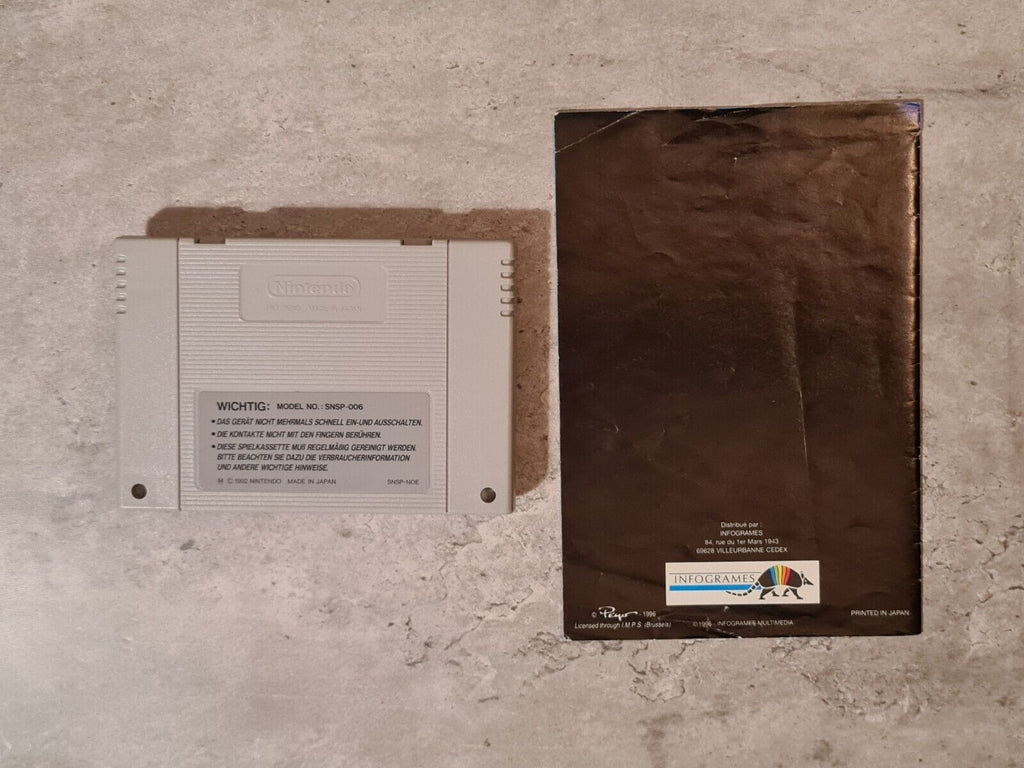 Super Nintendo Die Schlümpfe Reisen Um Die Welt mit OVP und Anleitung NOE - T-Retro-Games 