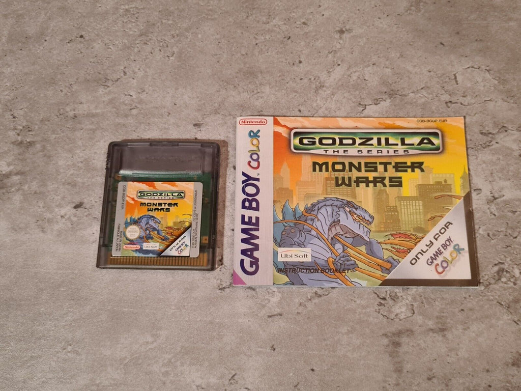 Game Boy Color Godzilla The Series Monster Wars mit OVP und Anleitung EUR - T-Retro-Games 