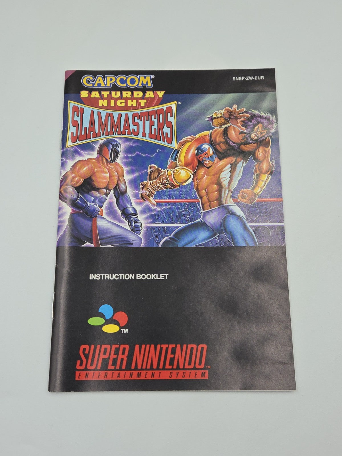 SNES Super Nintendo Spiel Saturday Night Slammasters mit OVP und Anleitung EUR
