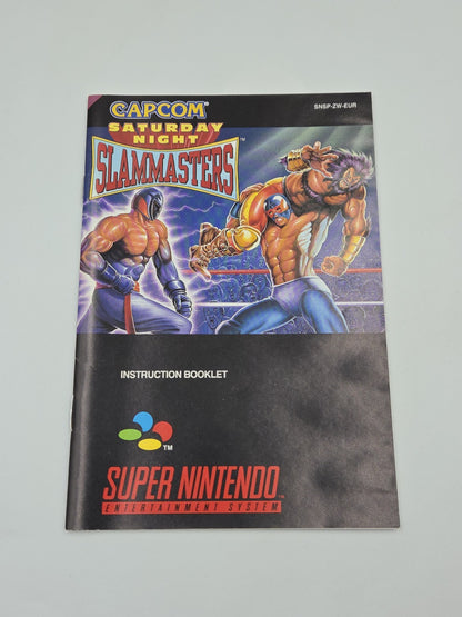 SNES Super Nintendo Spiel Saturday Night Slammasters mit OVP und Anleitung EUR