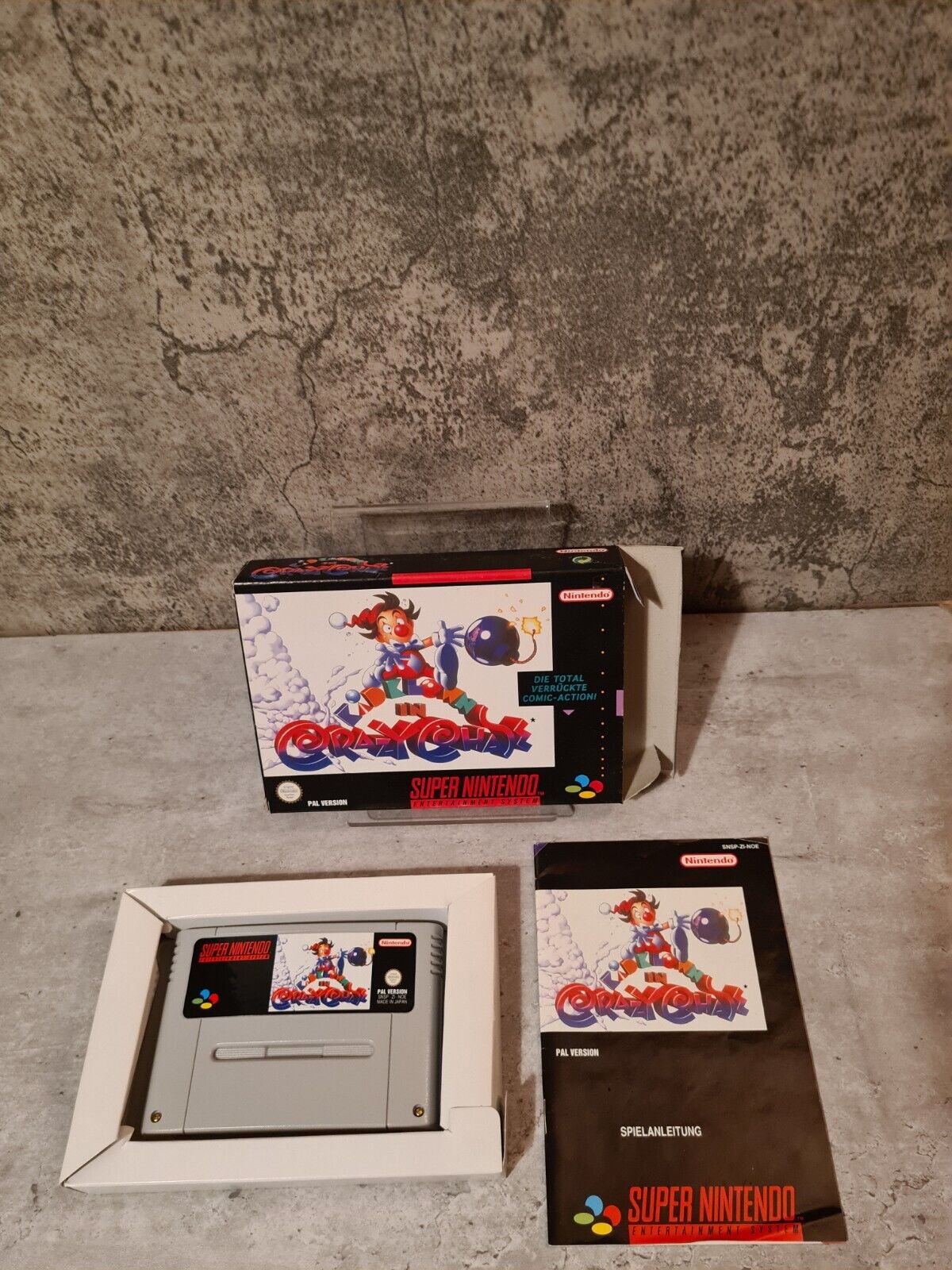 SNES Super Nintendo Kid Klown in Crazy Chase mit OVP und Anleitung NOE - T-Retro-Games 