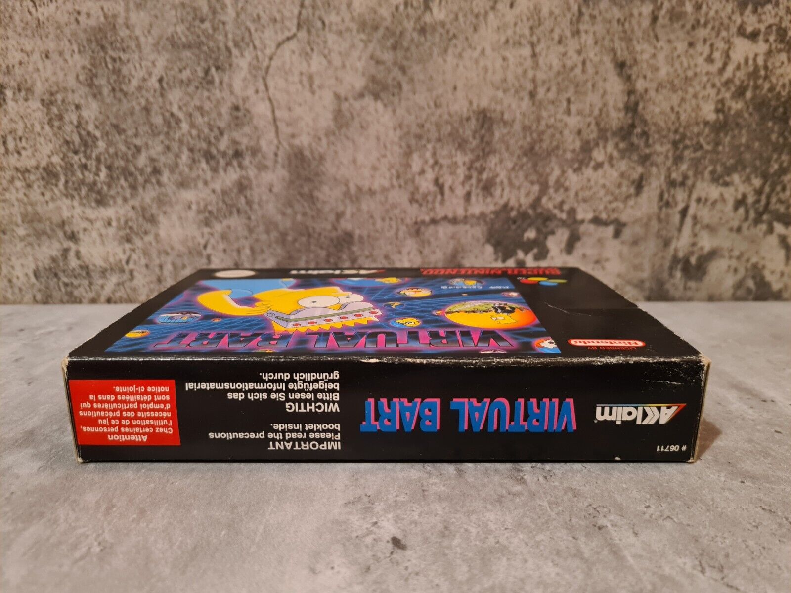 SNES Super Nintendo Virtual Bart mit OVP und Anleitung EUR - T-Retro-Games 