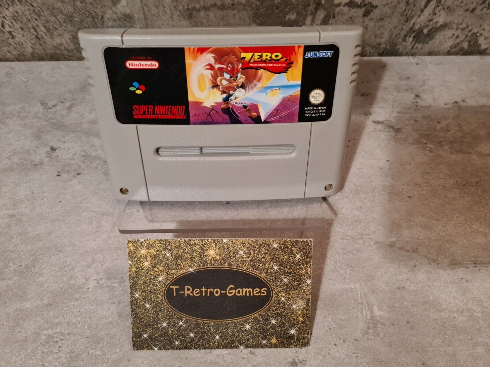SNES Super Nintendo Zero The Kamikaze Squirrel Modul FAH - T-Retro-Games 