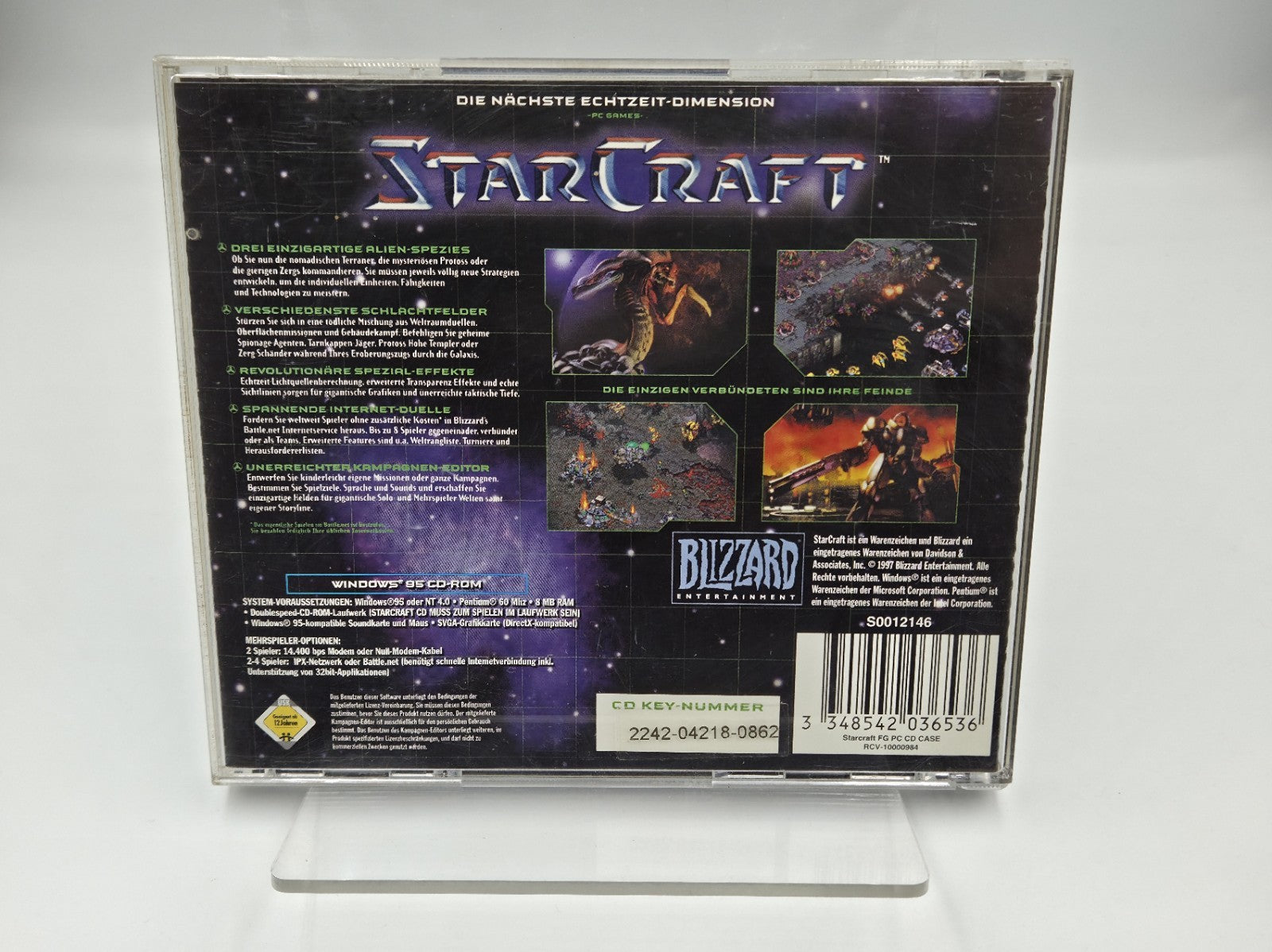 PC-CD Rom Spiel StarCraft Windows 95 CD-Rom Deutsch Jewel Case