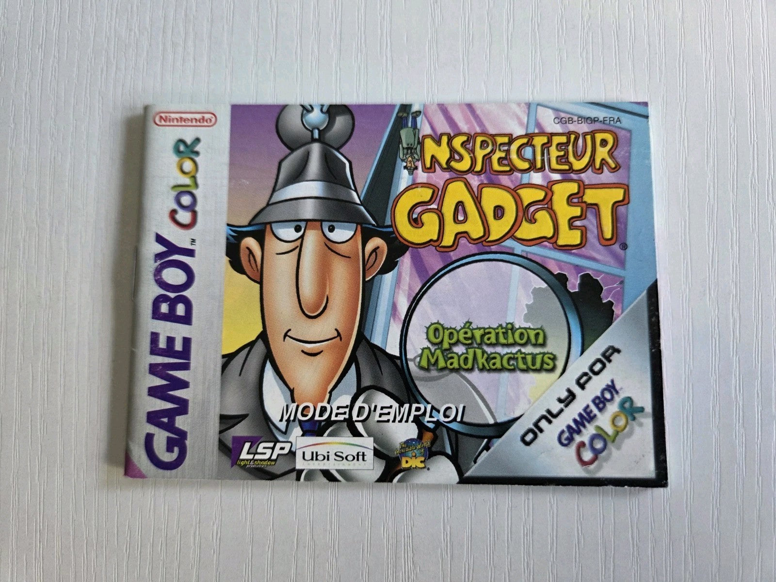 Nintendo Game Boy Color Spielanleitung Inspecteur Gadget Operation Madkactus FRA
