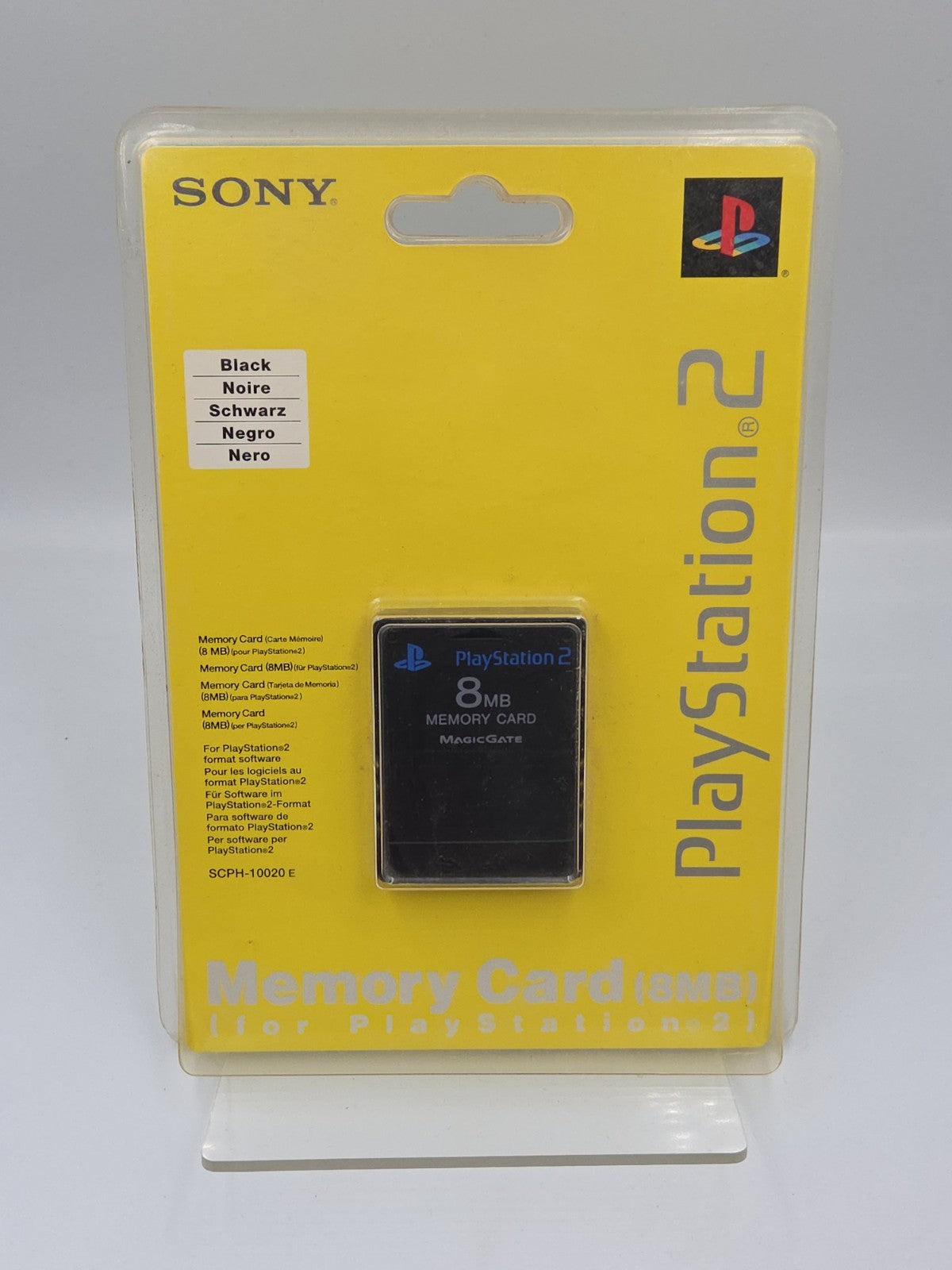 PS2 Sony Playstation 2 Memory Card Sealed Black Schwarz SCPH-10020 E OVP