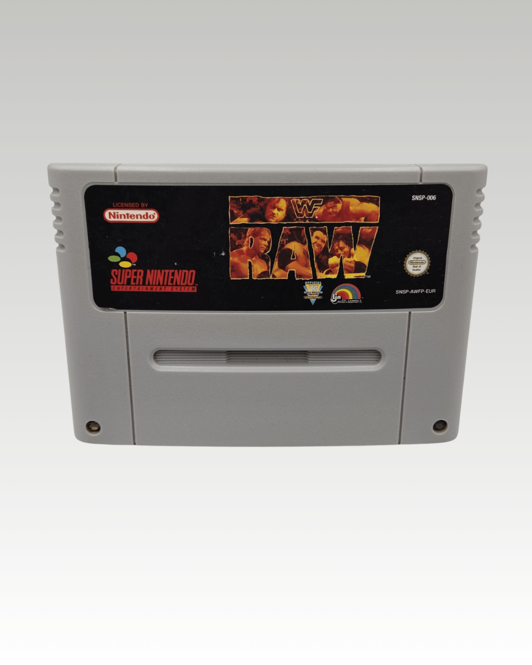 SNES Super Nintendo Game WWF Raw EUR Cartridge