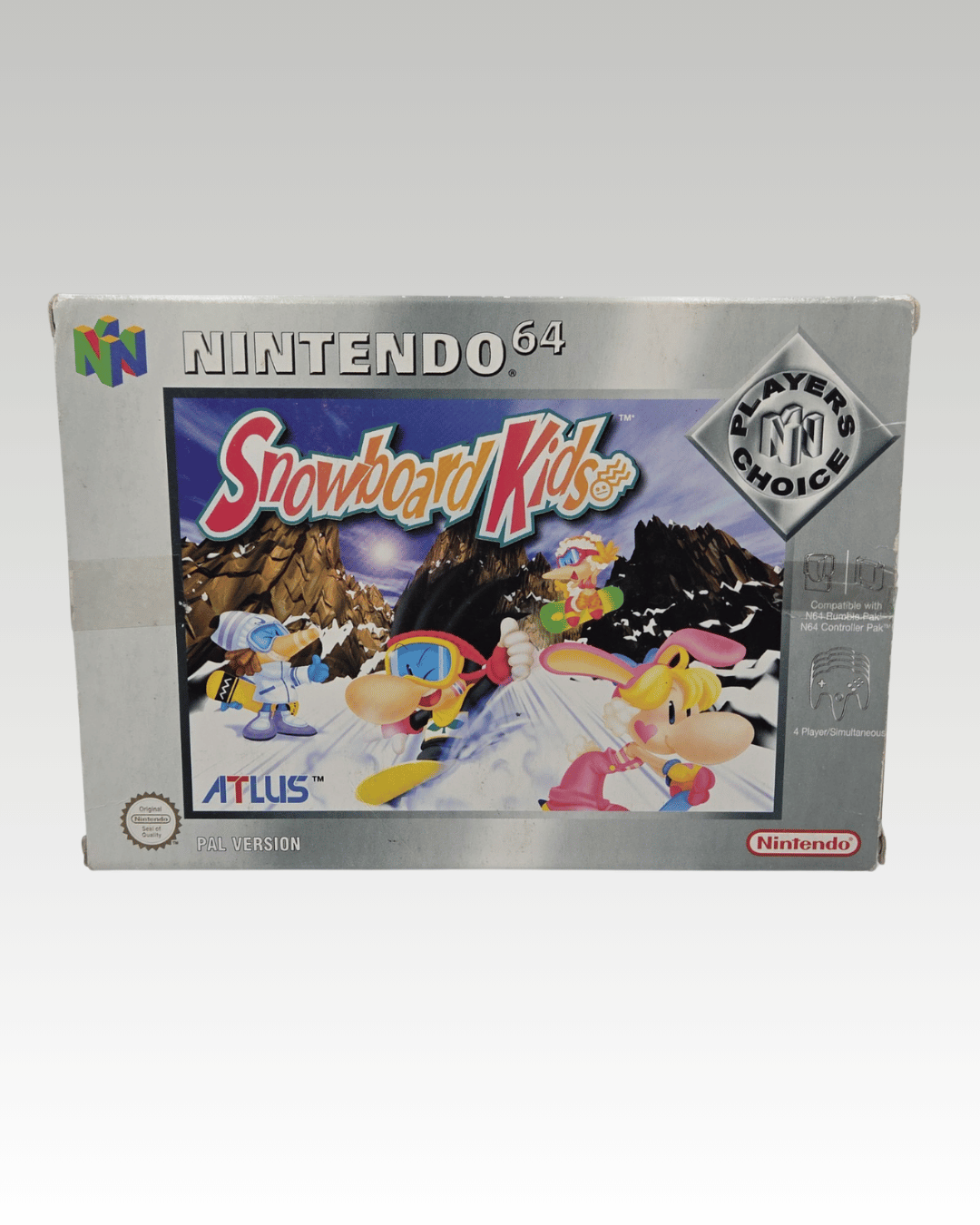 N64 Nintendo 64 Game Snowboard Kids with Original Packaging and Manual EUR