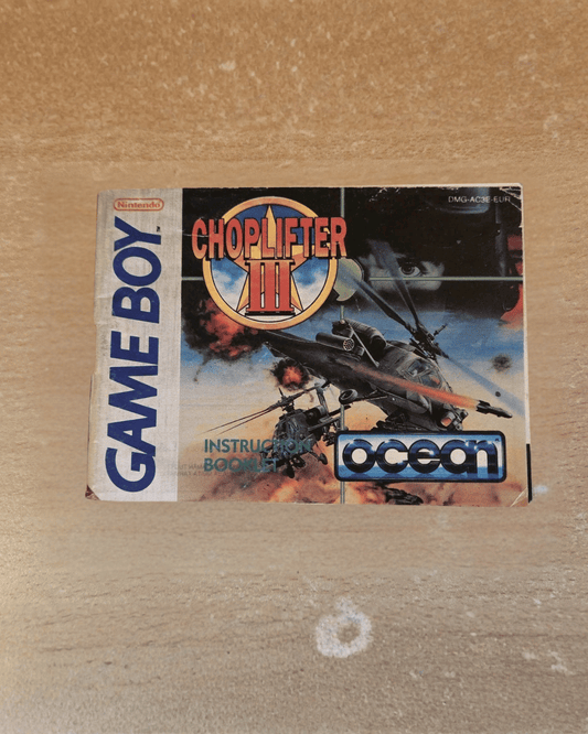 Nintendo Game Boy Classic Choplifter III Instruction Booklet EUR