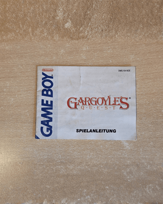 Nintendo Game Boy Classic Gargoyles Quest Instruction Manual Instruction Booklet NOE