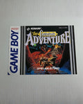 Game Boy Classic The Castlevania Adventure Instruction Booklet NOE
