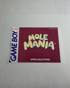 Nintendo Game Boy Classic Mole Mania Instruction Manual NOE
