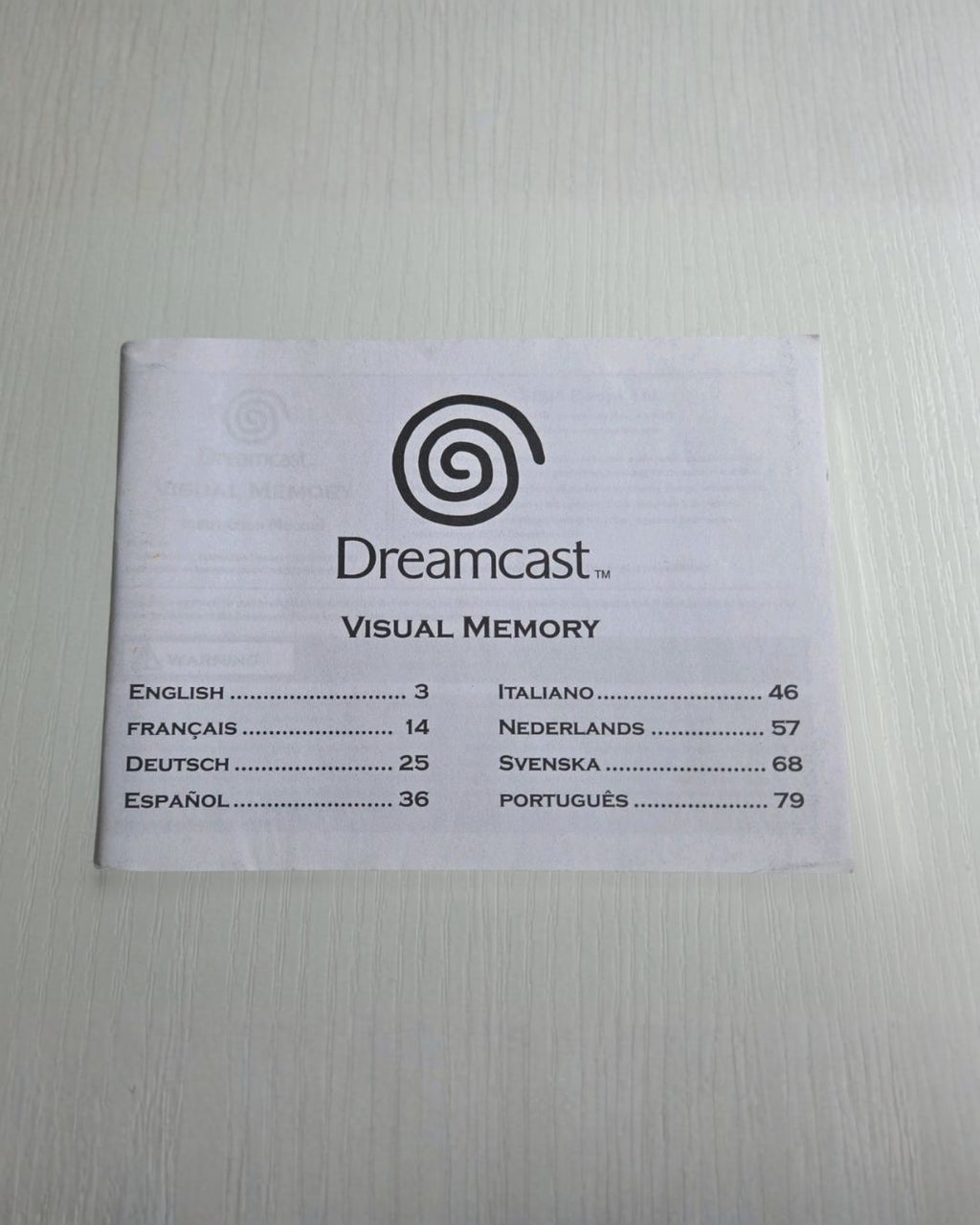 Sega Dreamcast Visual Memory Spielanleitung Instruction Booklet