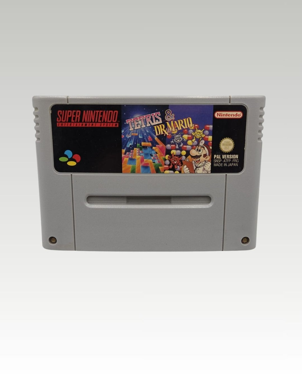 SNES Super Nintendo Spiel Tetris & Dr. Mario FRG Modul