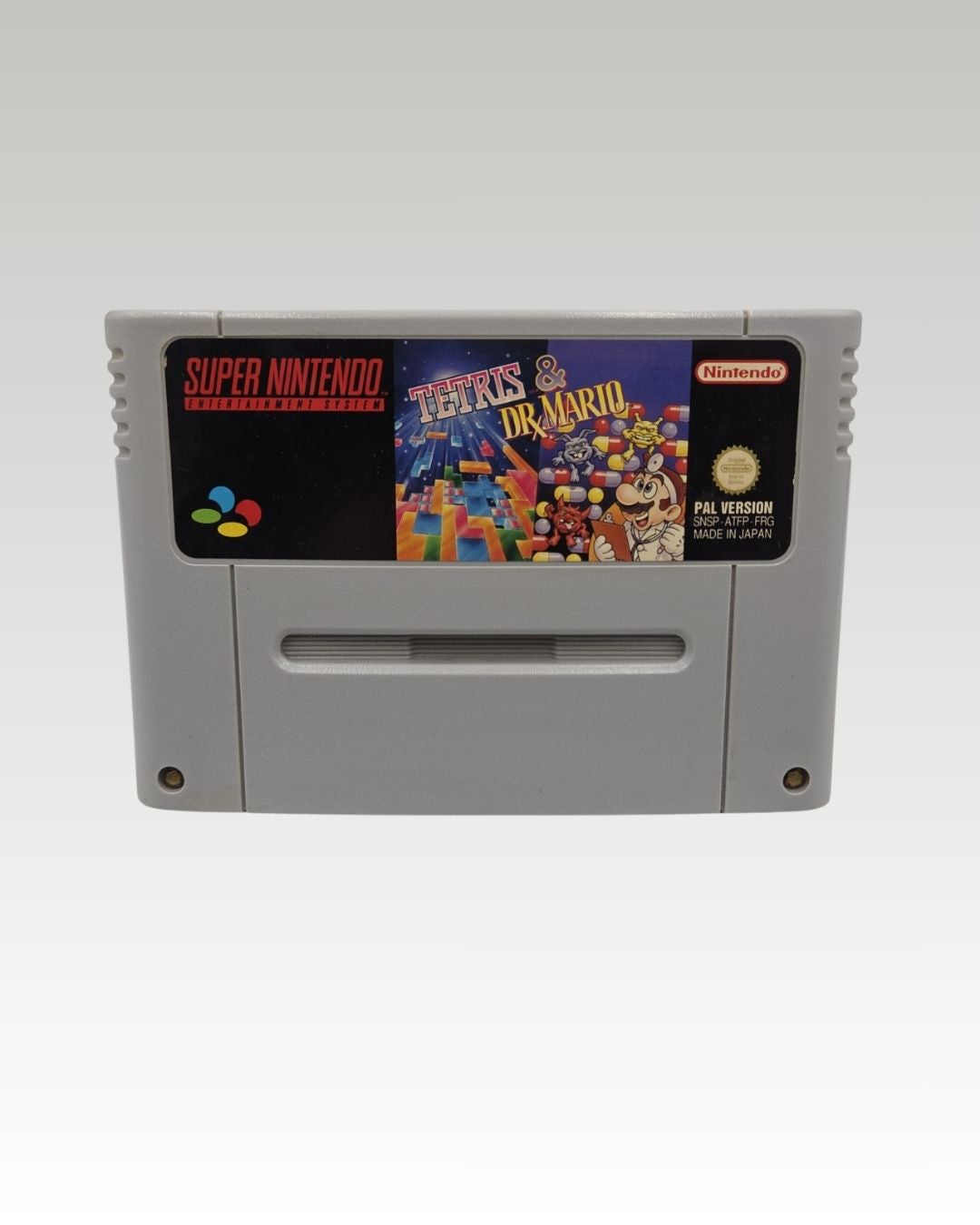 SNES Super Nintendo Spiel Tetris & Dr. Mario FRG Modul