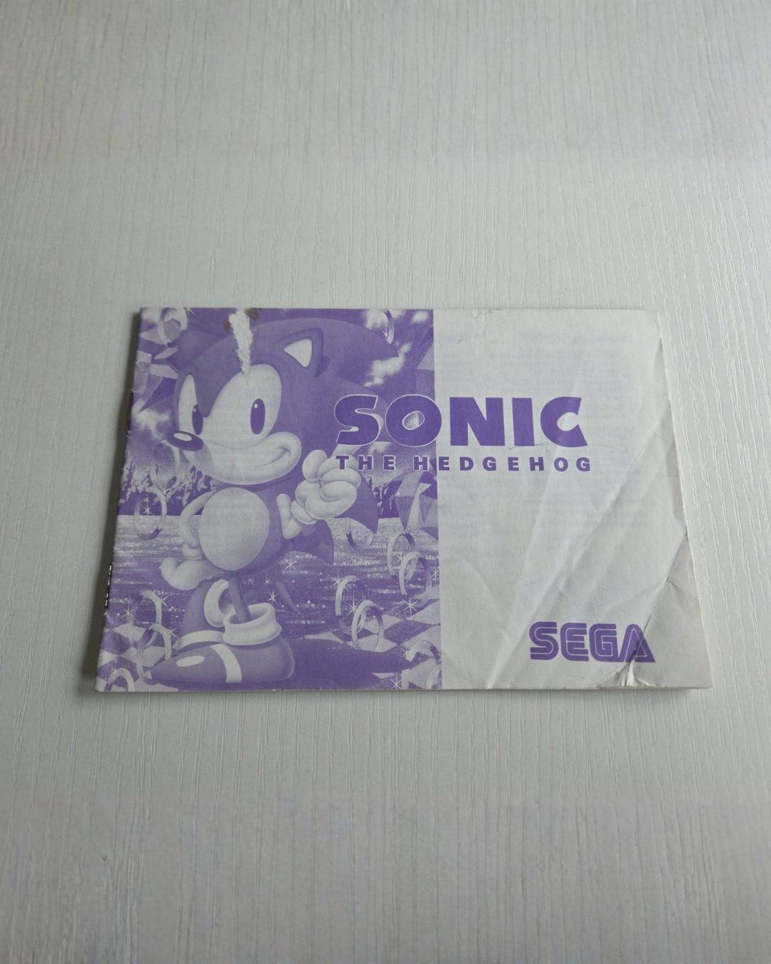 Sega Mega Drive Sonic The Hedgehog Instruction Booklet