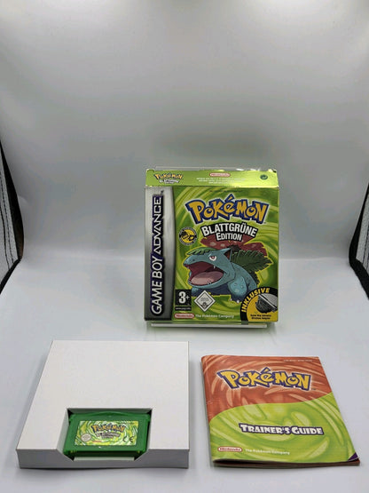Nintendo Game Boy Advance Pokemon Blattgrüne Edition mit OVP und Anleitung NOE - T-Retro-Games 
