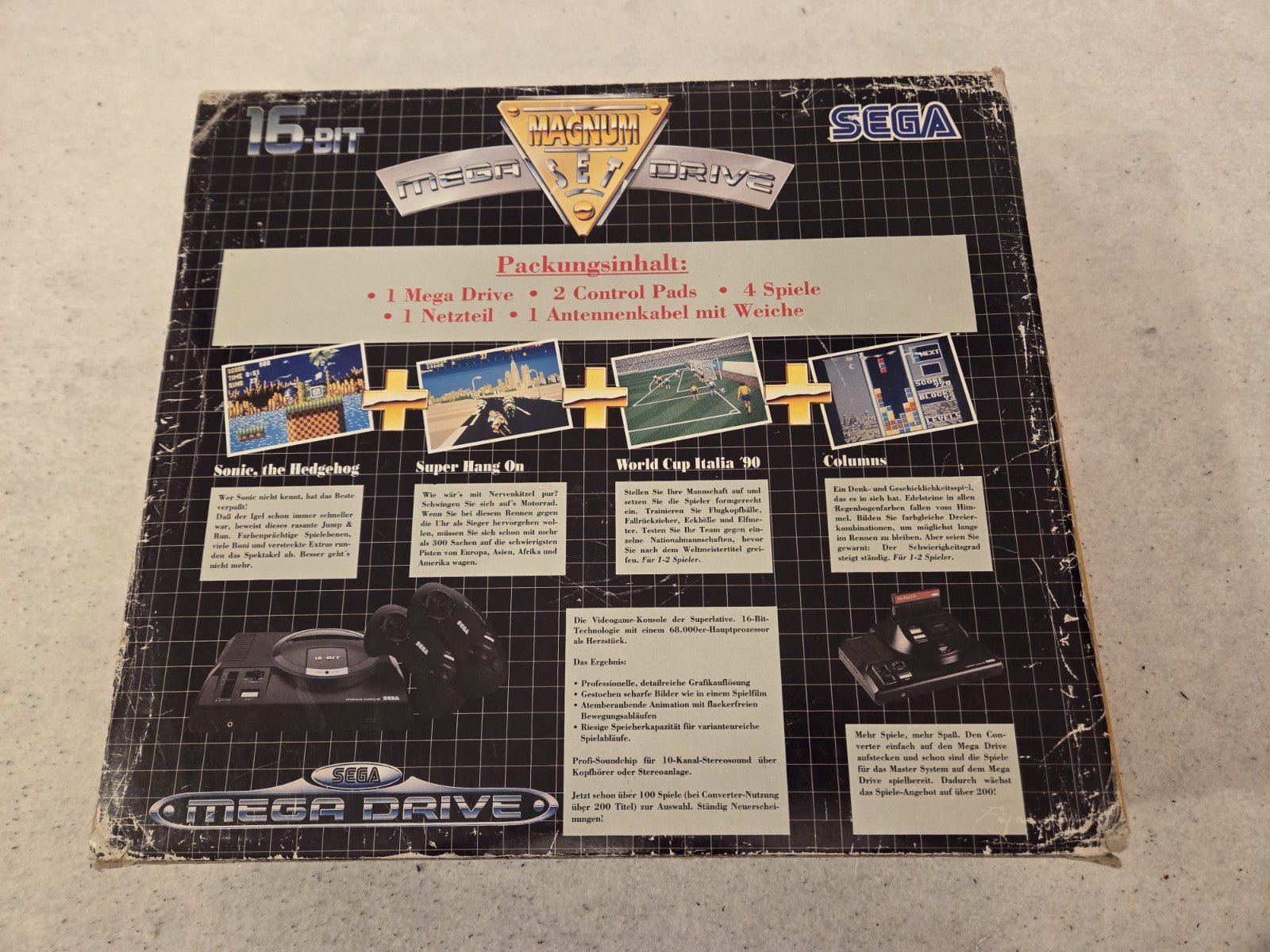 Sega Mega Drive Magnum Set Konsole Console OVP - T-Retro-Games 