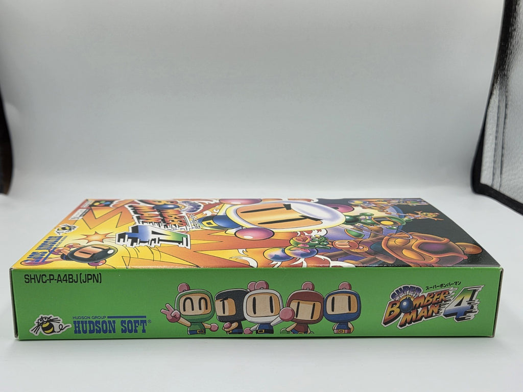 SFC Super Famicom Super Bomberman 4 mit OVP und Anleitung Japan - T-Retro-Games 