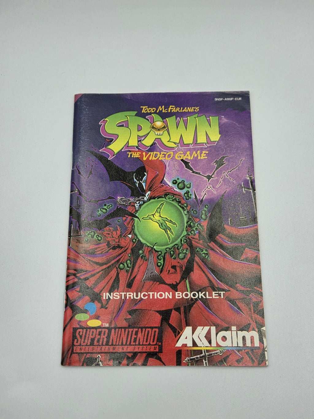 SNES Super Nintendo Todd McFarlane's Spawn mit OVP und Anleitung EUR - T-Retro-Games 