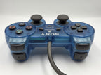PS1 Playstation 1 Dual-Shock Controller Joystick Transparent Blau SCPH-1200 - T-Retro-Games 