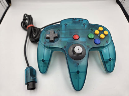 Nintendo 64 N64 Controller Clear Blue Transparent - T-Retro-Games 