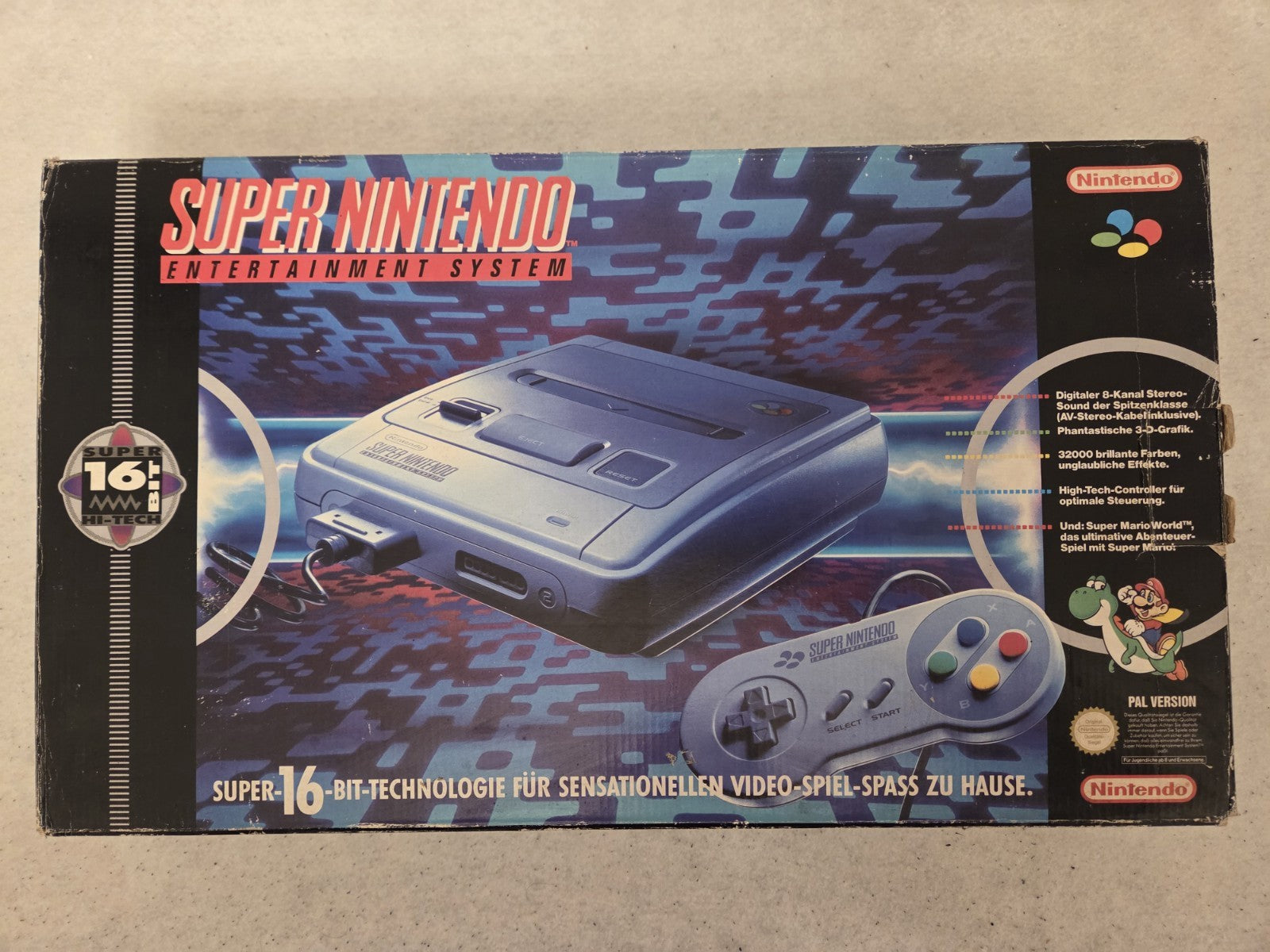SNES Super Nintendo Super Mario World Bundle Konsole Console NOE OVP - T-Retro-Games 