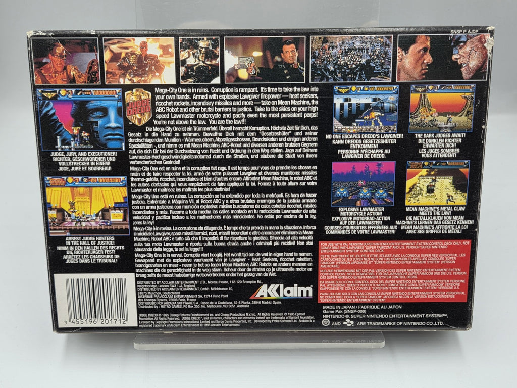 SNES Super Nintendo Judge Dredd mit OVP und Anleitung EUR - T-Retro-Games 