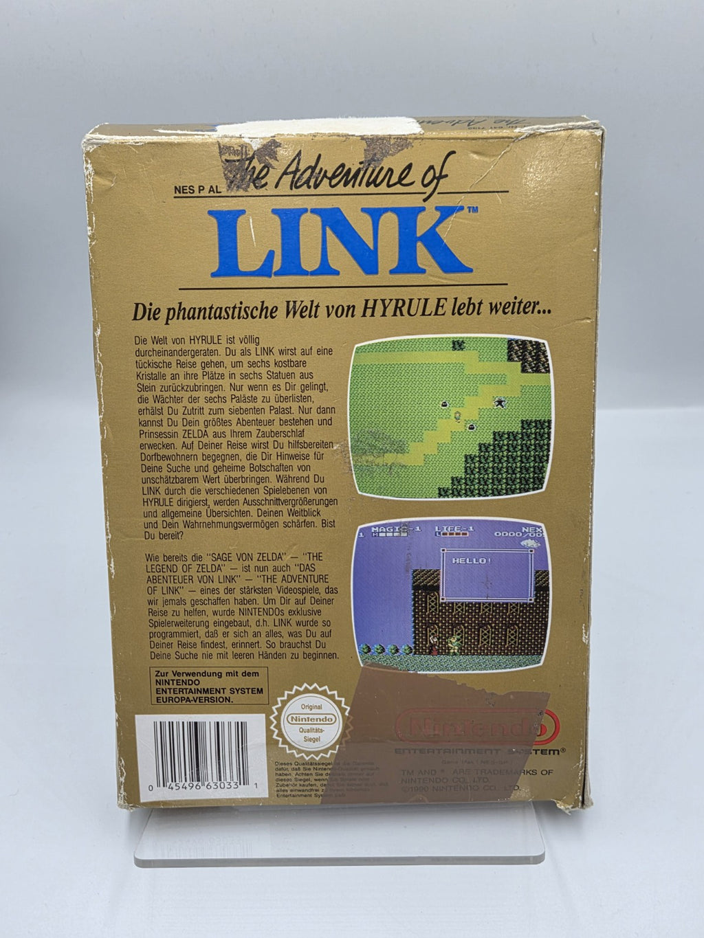 NES Nintendo The Adventure of Link Zelda II Leer OVP Empty Box NOE