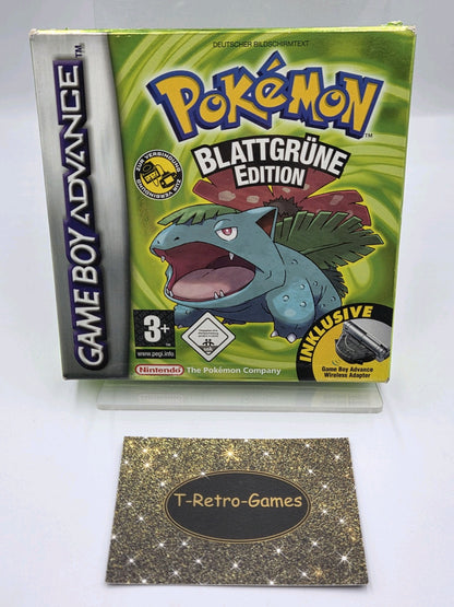 Nintendo Game Boy Advance Pokemon Blattgrüne Edition mit OVP und Anleitung NOE - T-Retro-Games 