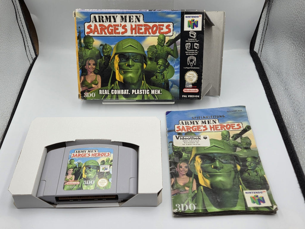 N64 Nintendo 64 Army Men Sarge's Heroes mit OVP und Anleitung NOE - T-Retro-Games 