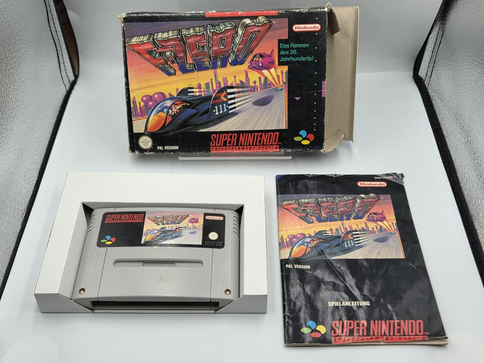 SNES Super Nintendo F-Zero mit OVP und Anleitung NOE - T-Retro-Games 
