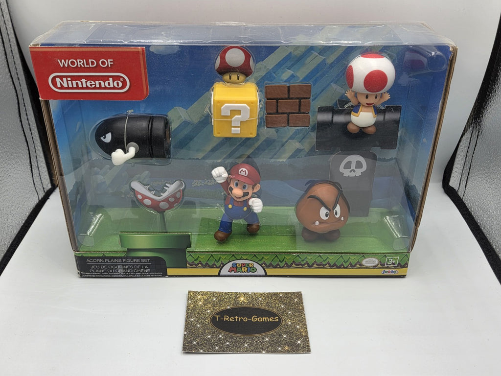 World of Nintendo Collectible Figur Acorn Plains Figure Set Neu New Sealed - T-Retro-Games 