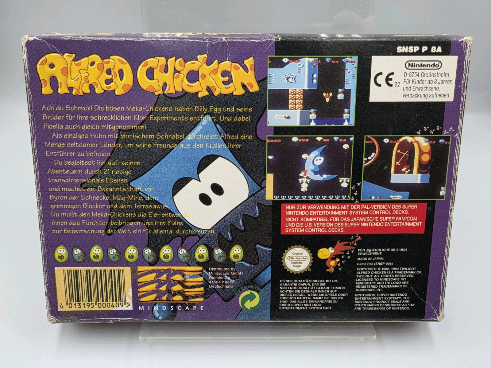 SNES Super Nintendo Alfred Chicken mit OVP und Anleitung NOE