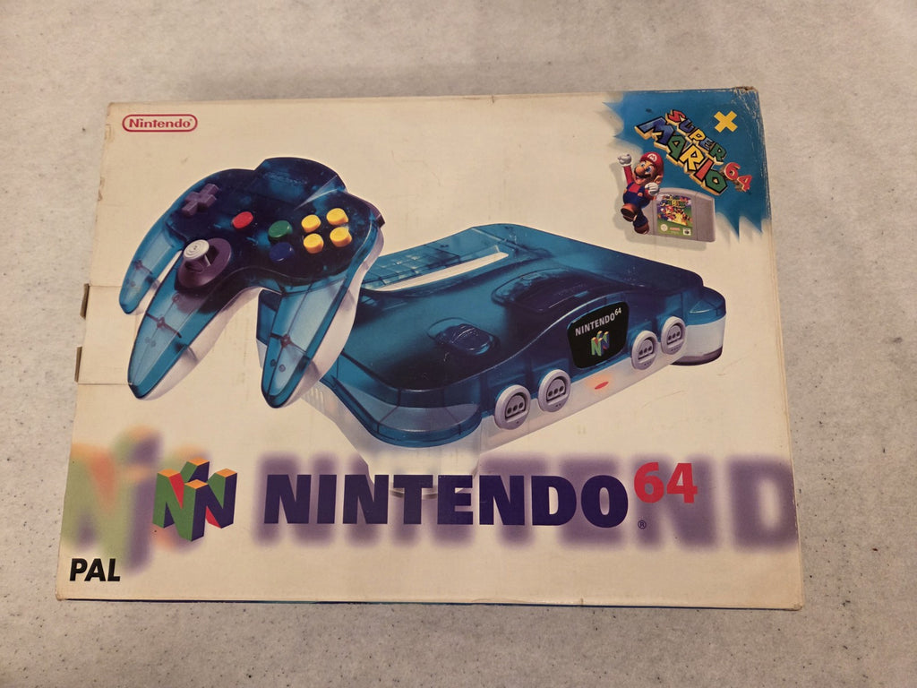 N64 Nintendo 64 Clear Blue Konsole Console OVP - T-Retro-Games 